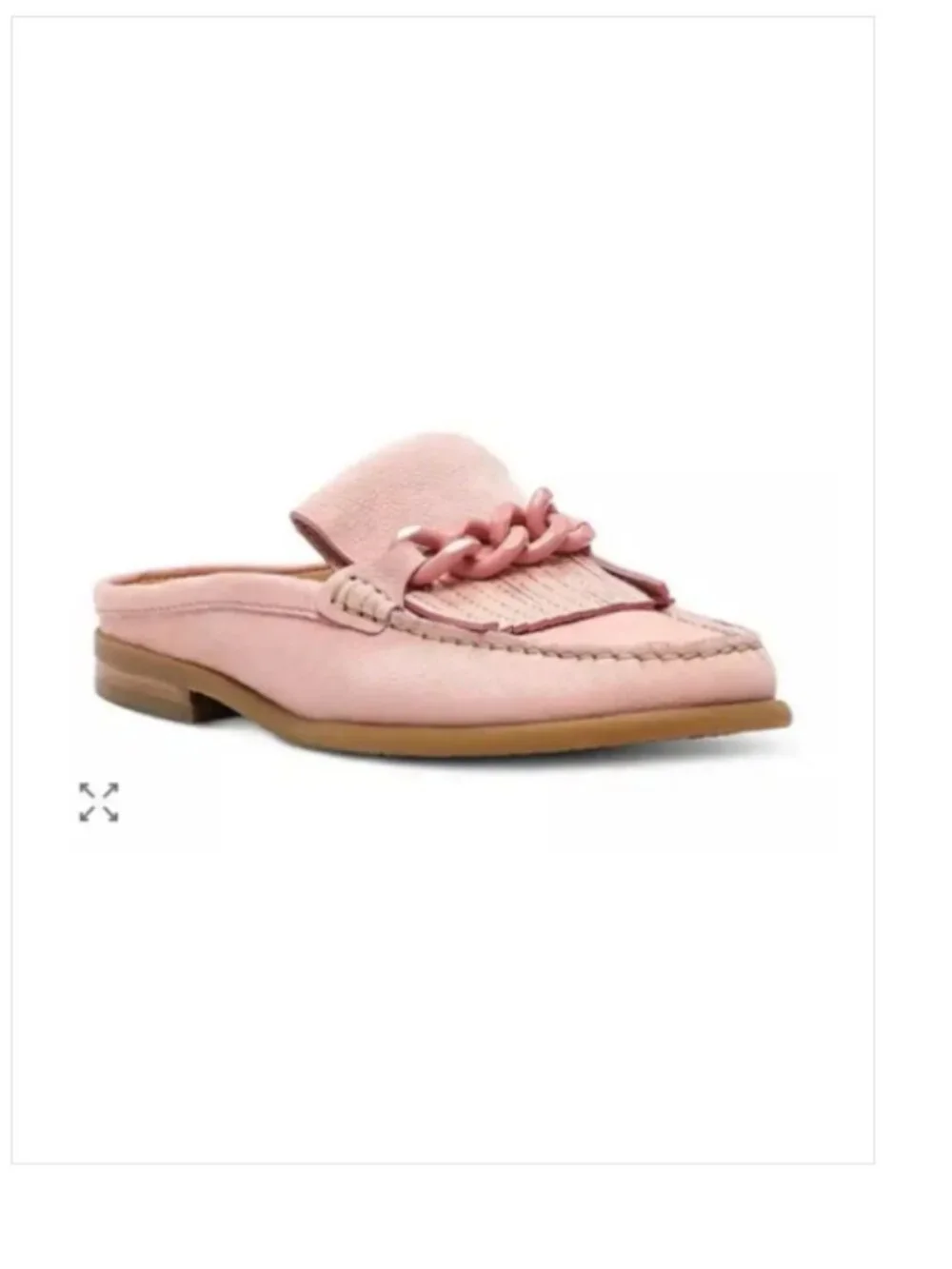 DONALD J. PLINER Pink Mika Fringe Loafer Mules Size 6.5